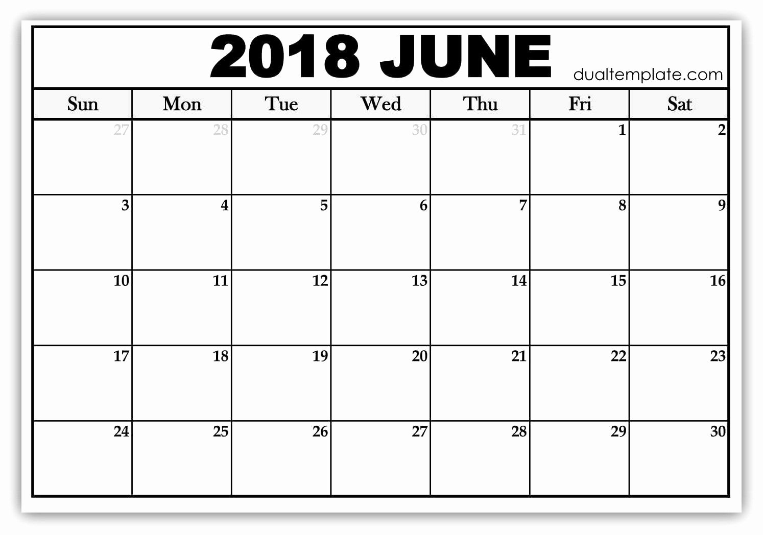 Free event Calendar Template Unique Pin by Akhil Sharma On June 2018 Calendar Printable