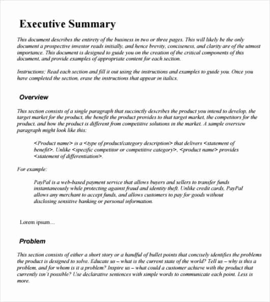 Free Executive Summary Templates Awesome 43 Free Executive Summary Templates In Word Excel Pdf