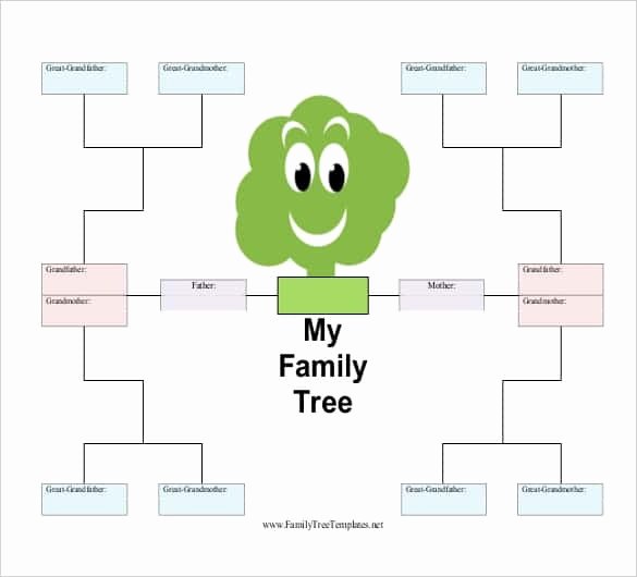 Free Family Tree Template Excel Inspirational Family Tree Template for Kids