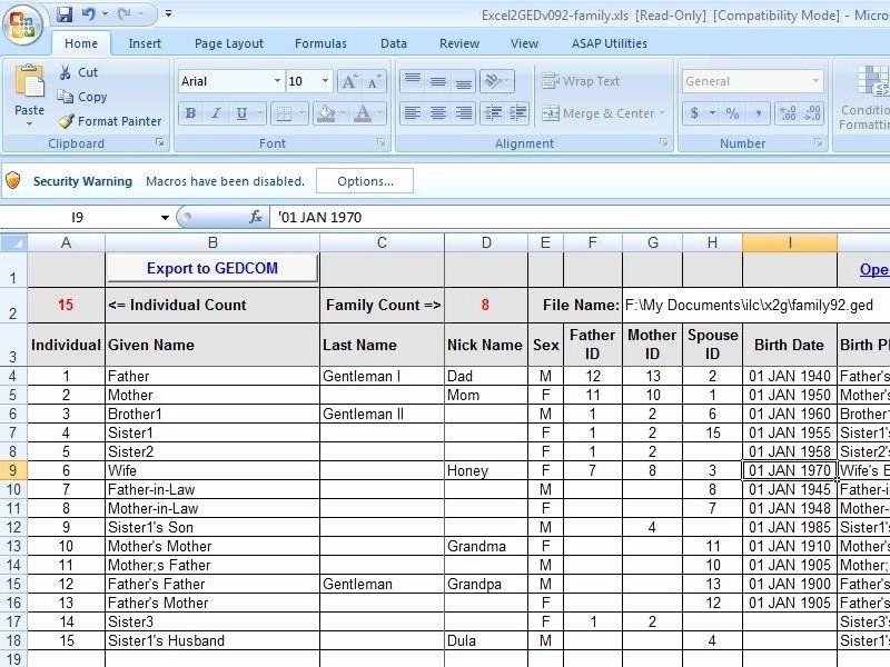 Free Family Tree Template Excel Unique Documenting the Past the Present and the Future with