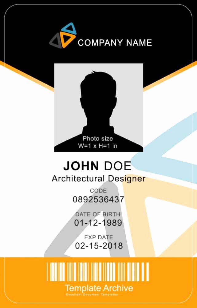 Free Id Card Template Lovely 16 Id Badge &amp; Id Card Templates Free Template Archive