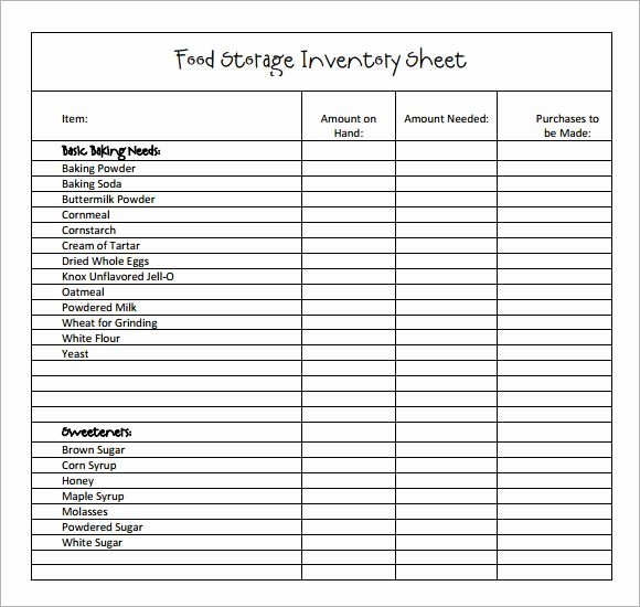 Free Inventory Spreadsheet Template Fresh Sample Restaurant Inventory 6 Documents In Pdf
