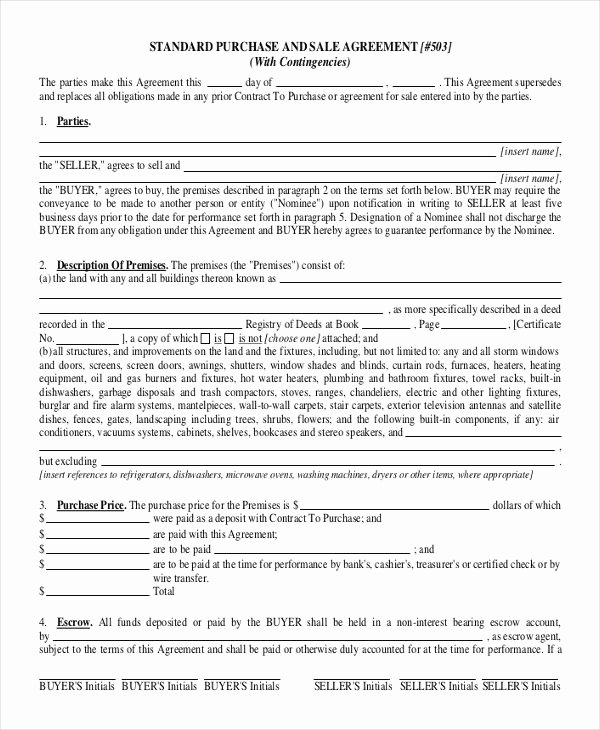 Free Land Contract Template Unique 13 Purchase Contract Templates Word Pdf Google Docs