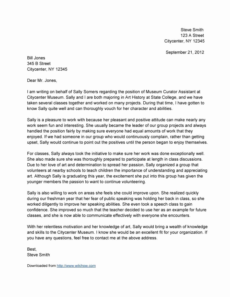 Free Letter Of Recommendation Template Elegant College Letter Re Mendation Template