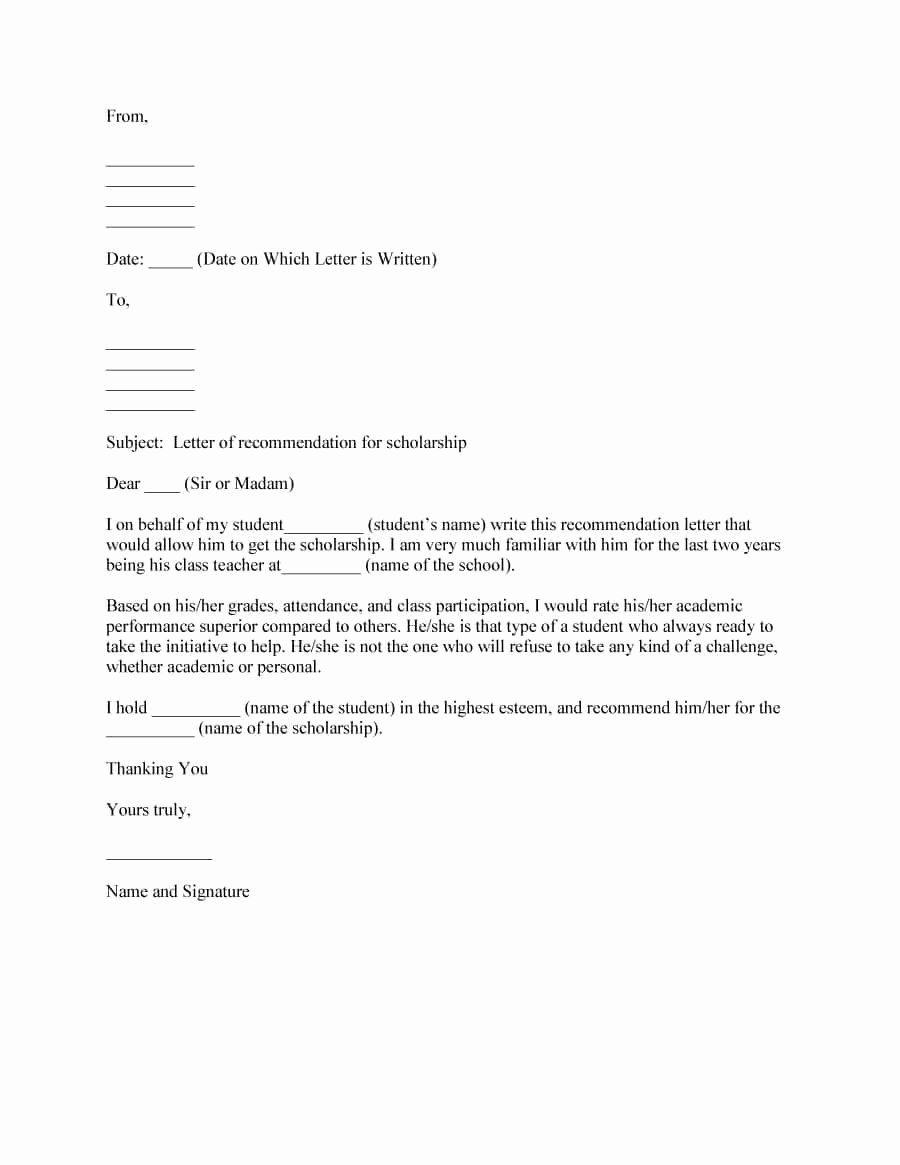 Free Letter Of Recommendation Template Luxury 43 Free Letter Of Re Mendation Templates &amp; Samples