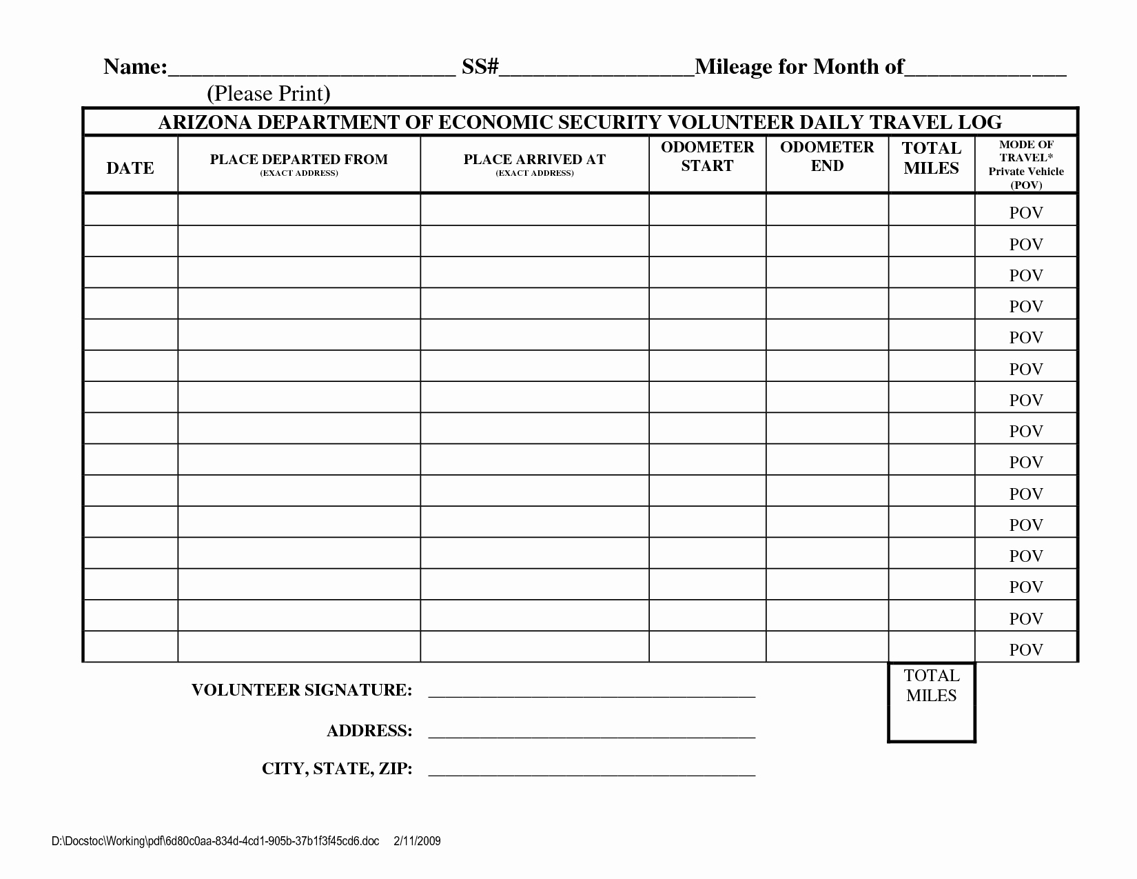 Free Mileage Log Template Inspirational 8 Best Of Printable Travel Logs Free Printable