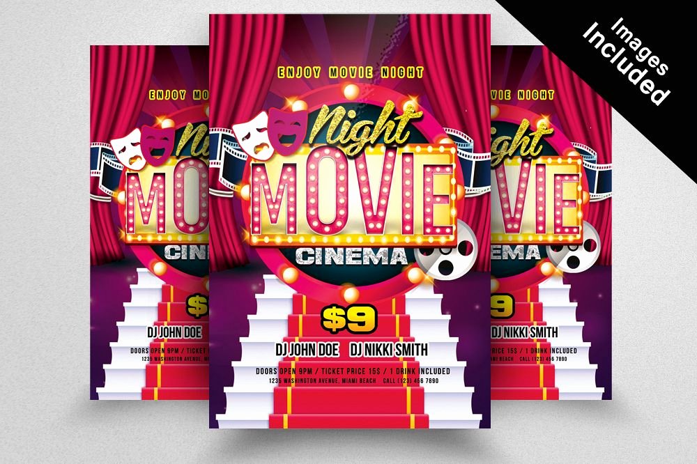 Free Movie Night Flyer Templates Inspirational Movie Night Flyer Template