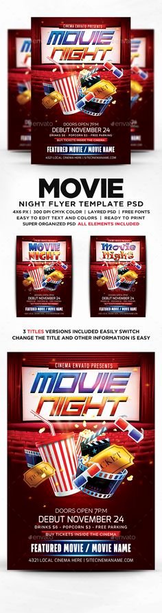 Free Movie Night Flyer Templates New 33 Awesome Movie Night Template Flyer Free Images
