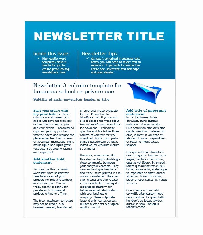 Free Office Newsletter Templates Luxury 50 Free Newsletter Templates for Work School and Classroom