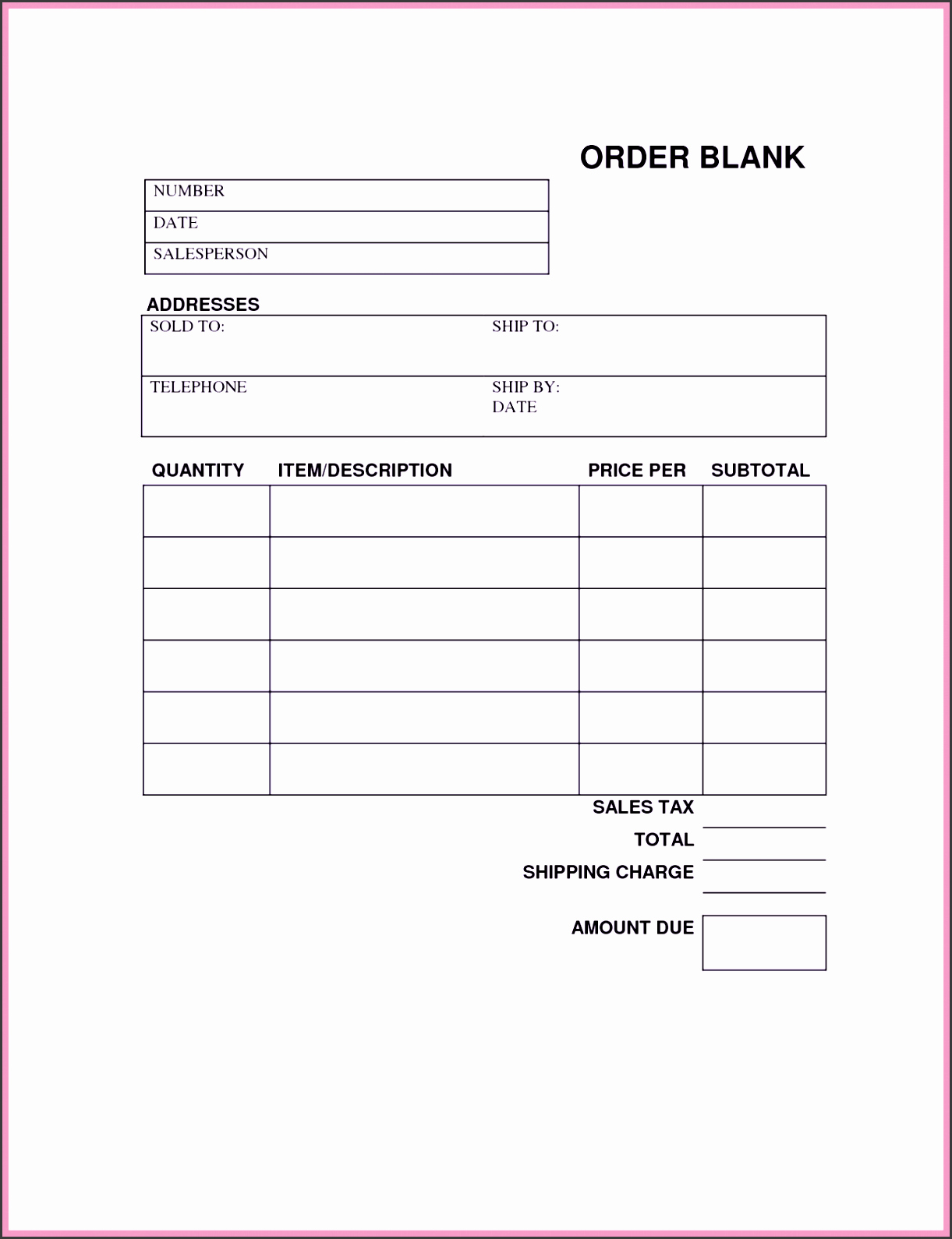 Free order form Template Word Fresh 6 How to Use Purchase order Template Sampletemplatess