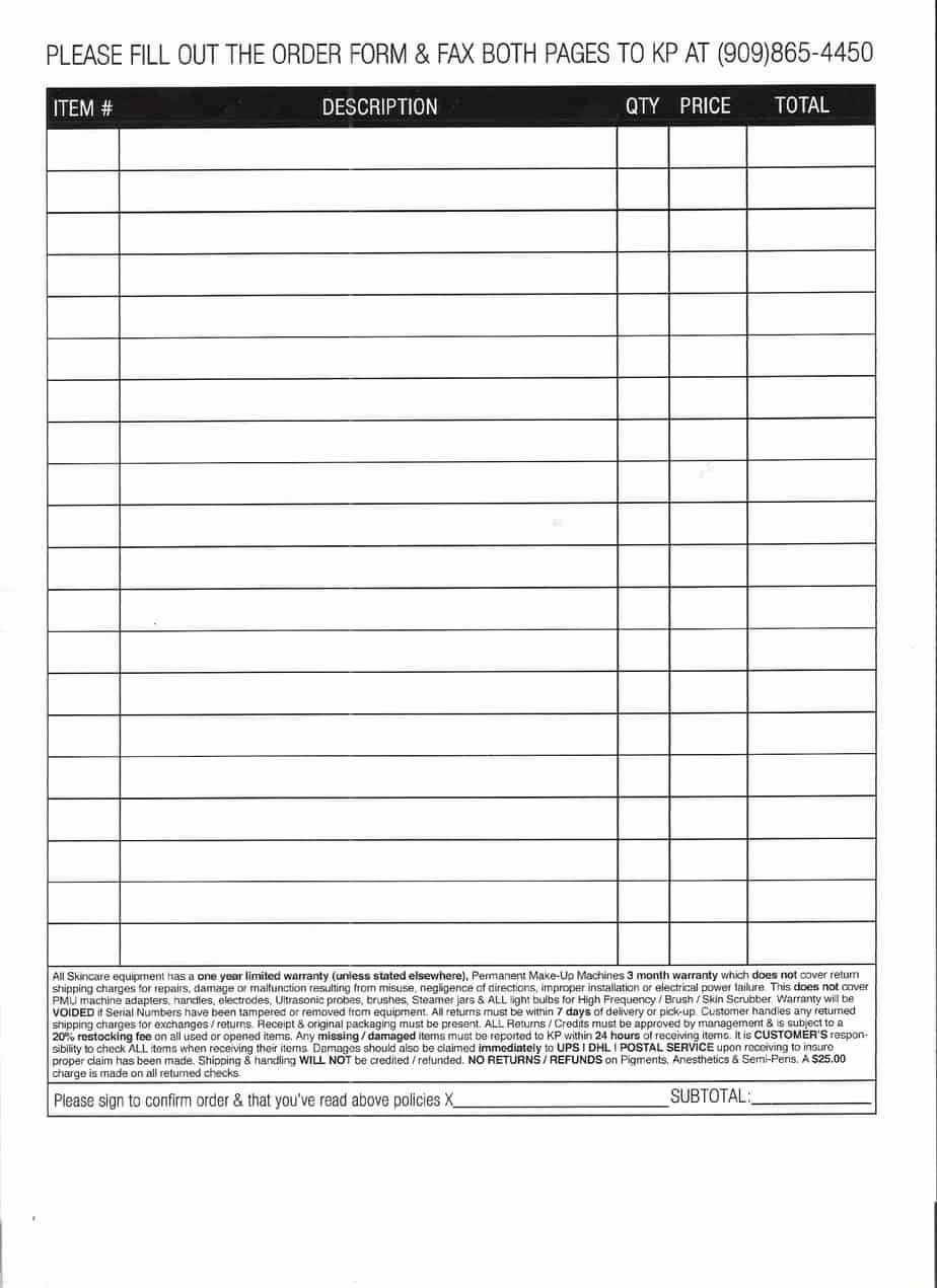 Free order form Template Word Lovely 5 Free order form Templates Word Excel Pdf formats