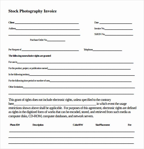 Free Photography Invoice Template Beautiful Free 10 Graphy Invoice Samples In Google Docs