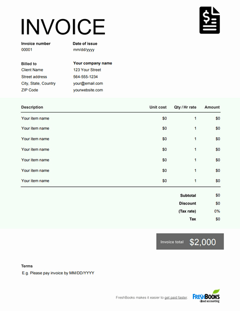 Free Photography Invoice Template New Sample Invoice Template Free Download