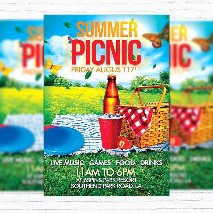 Free Picnic Flyer Template Unique Summer Picnic – Premium Flyer Template Facebook Cover