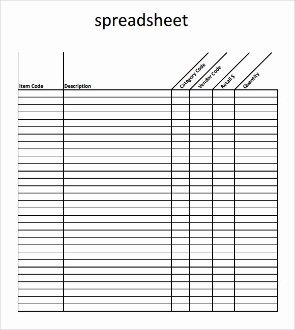 Free Printable Blank Spreadsheet Templates Elegant Blank Spreadsheet Printable