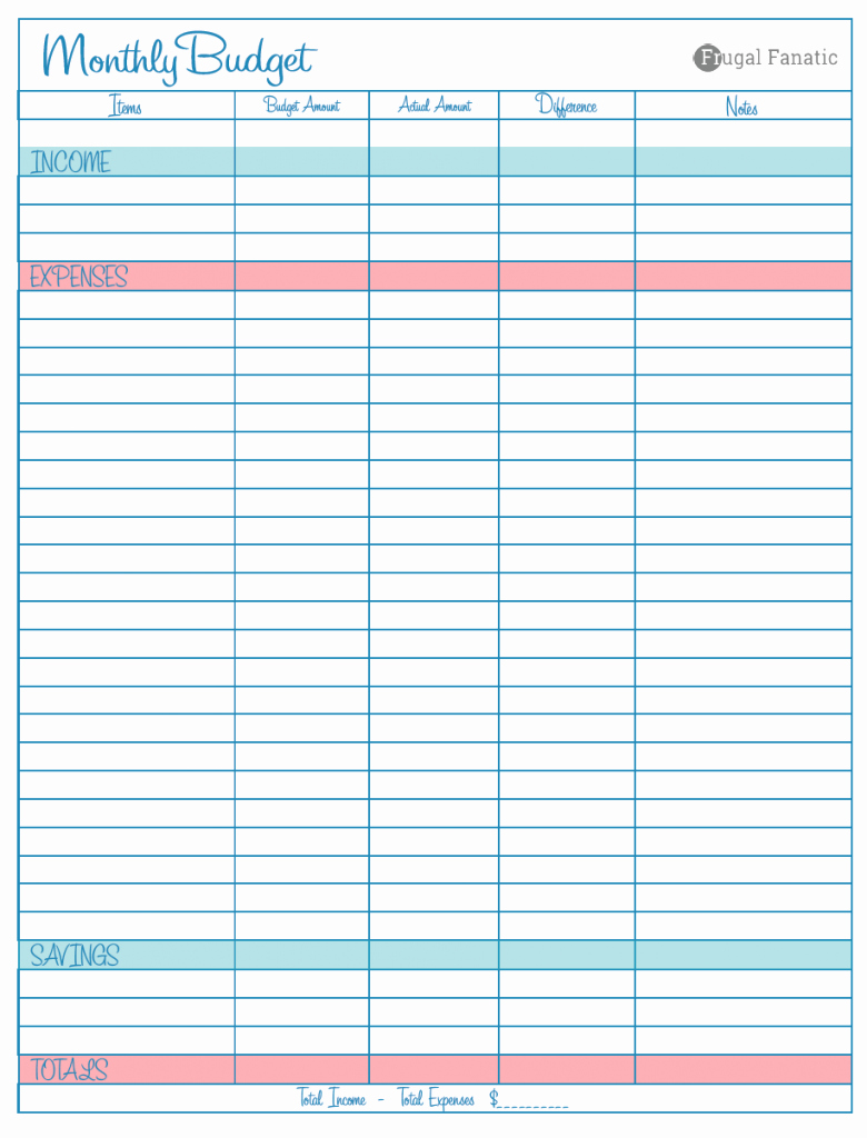 Free Printable Blank Spreadsheet Templates Luxury Blank Monthly Bud Worksheet Frugal Fanatic