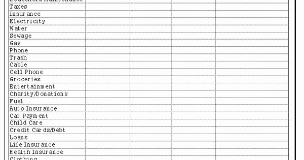Free Printable Blank Spreadsheet Templates New Free Monthly Bud Template