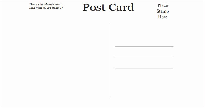Free Printable Postcard Templates Beautiful Blank Postcard Template