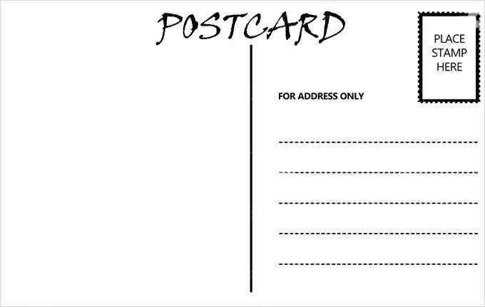 Free Printable Postcard Templates Lovely 34 Blank Postcard Templates Psd Vector Eps Ai