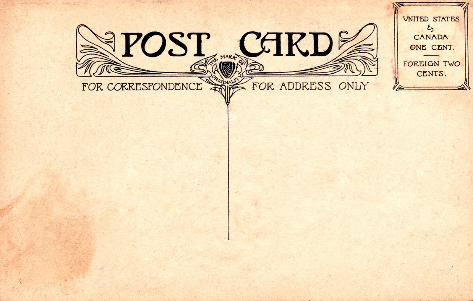 Free Printable Postcard Templates Unique Vintage Postal Charm