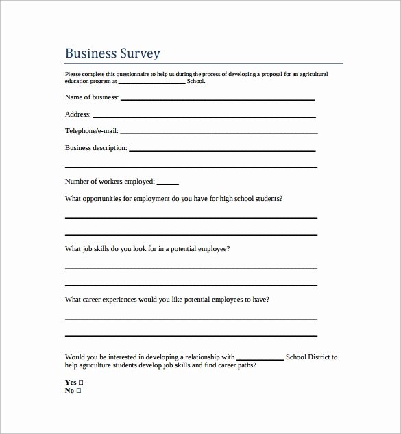 Free Printable Survey Template Awesome Free Survey Template 9 Download Free Documents In Word Pdf