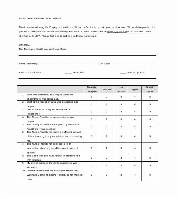 Free Printable Survey Template Fresh Sample Satisfaction Survey Template 13 Free Documents