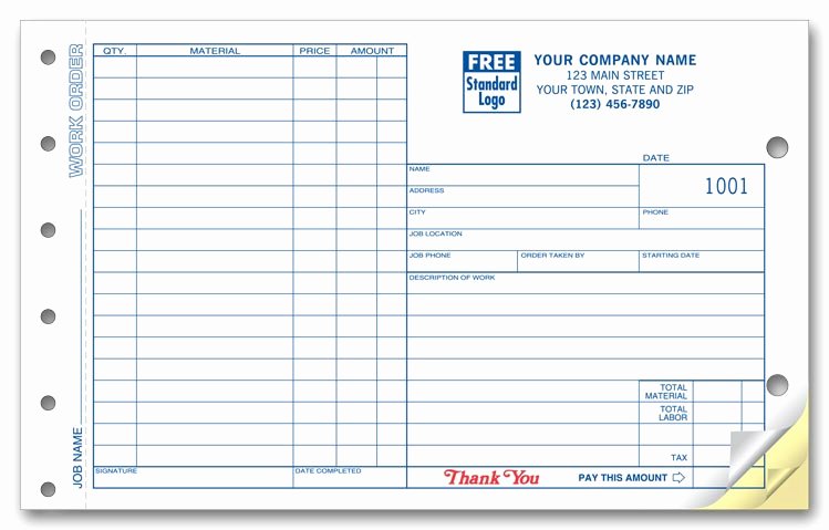 Free Printable Work order Template Unique Free Printable Work order Template