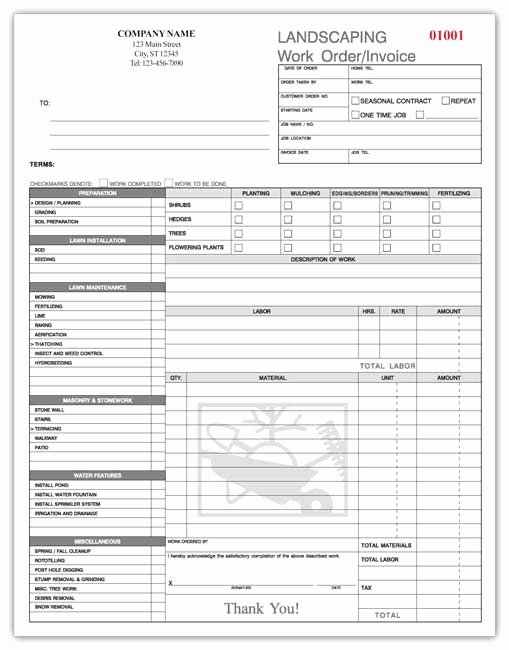 Free Printable Work order Template Unique Landscaping Work order form [794]