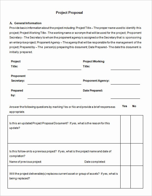 project proposal template sample