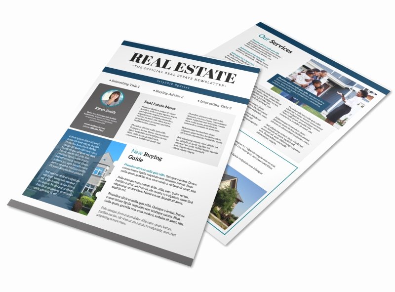 Free Real Estate Newsletter Templates Lovely Simple Real Estate Newsletter Template