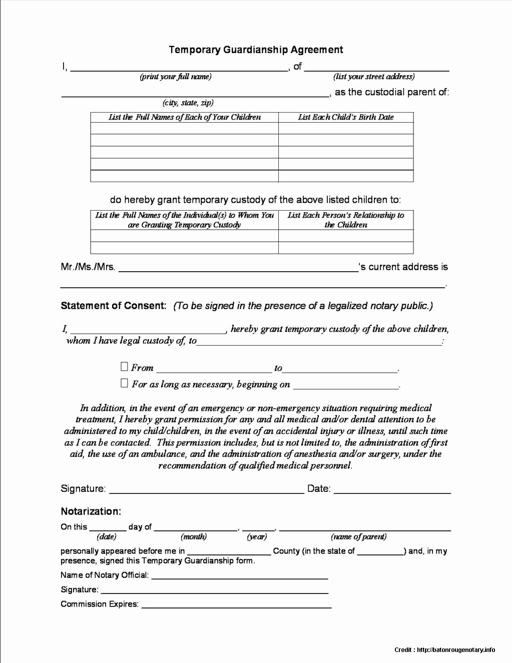 Free Temporary Guardianship form Template Unique Guardianship Letter In Case Death Template Examples