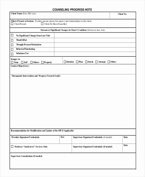 Free therapy Notes Template Best Of 21 Note Template