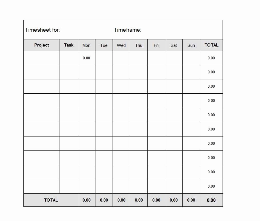 Free Time Card Template Awesome 40 Free Timesheet Templates [in Excel] Template Lab