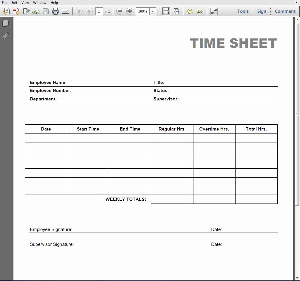 Free Time Card Template Elegant 8 Best Of Blank Printable Timesheets Free
