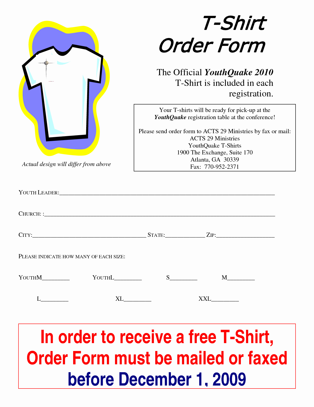 Free Tshirt order form Template Luxury T Shirt order form Template