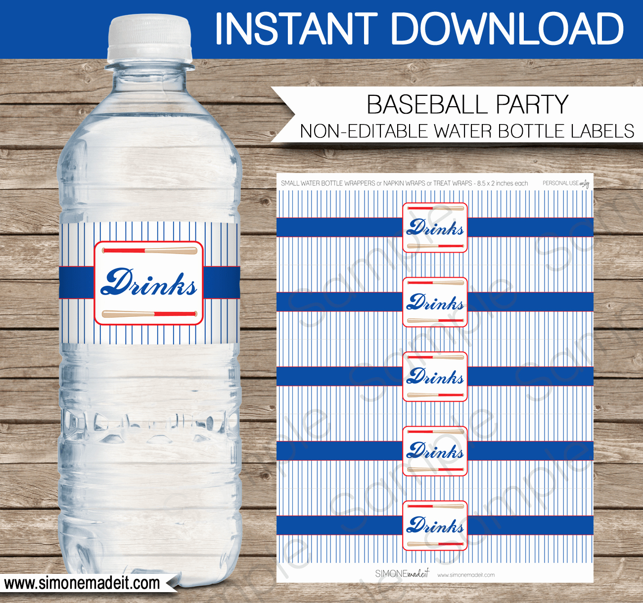 Free Water Bottle Label Template Fresh Baseball Water Bottle Labels