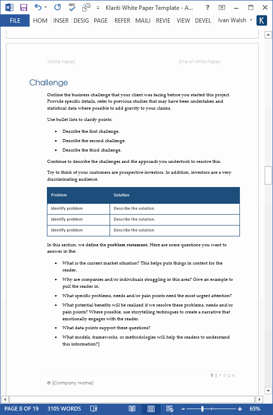 Free White Paper Template Fresh White Papers – Ms Word Templates &amp; Free Tutorials