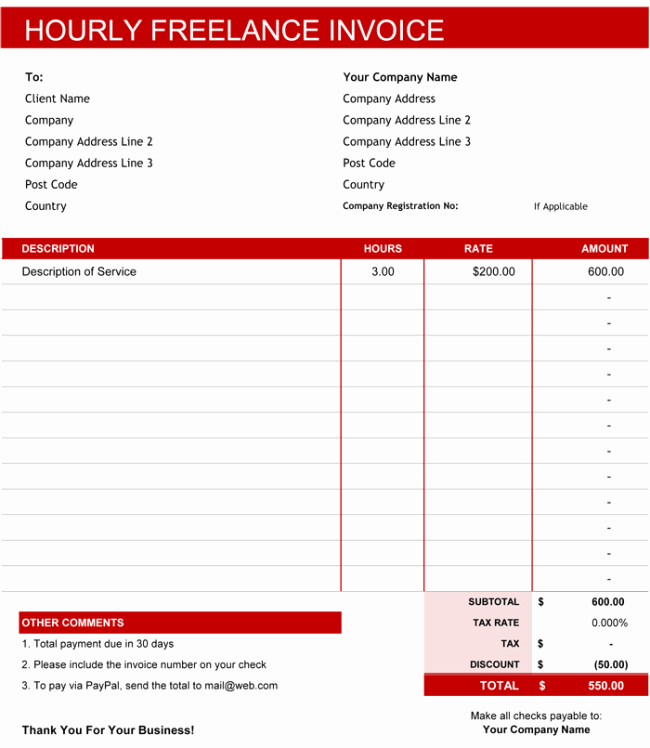 Freelance Writer Invoice Template Best Of Freelance Invoice Templates 5 Best Free Samples for Word