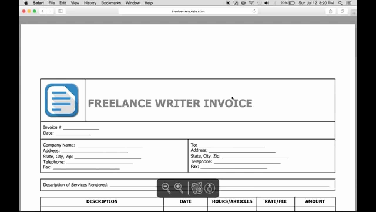 Freelance Writer Invoice Template Fresh Write A Freelance Writer Invoice Excel Word