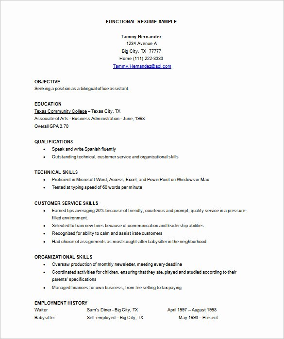 Functional Resume Template Free Beautiful Resume Template – 92 Free Word Excel Pdf Psd format