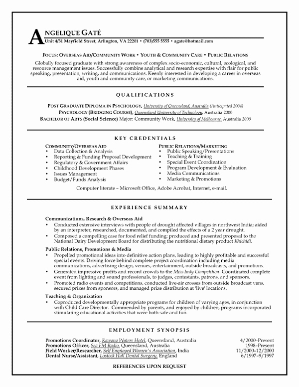 Functional Resume Template Free Luxury Public Relations Mid Experience