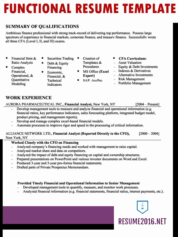 Functional Resume Template Free New Functional Resume format 2016 How to Highlight Skills