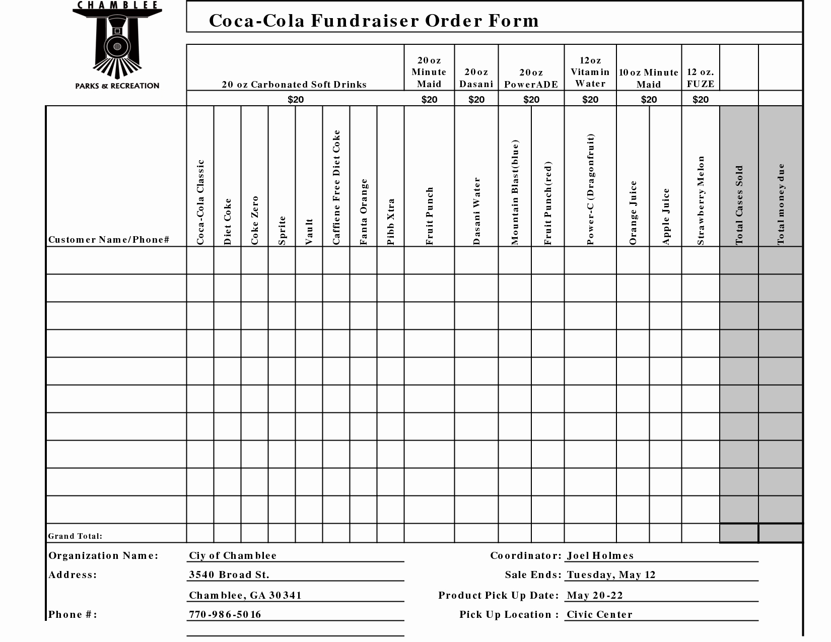 Fundraiser order form Template Free Beautiful Free Blank T Shirt order form Template