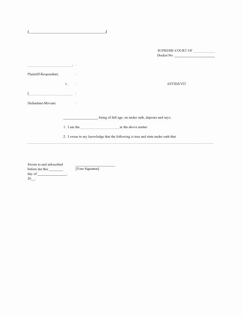 General Affidavit Template Word Luxury Blank Affidavit Template form Affidavitforms