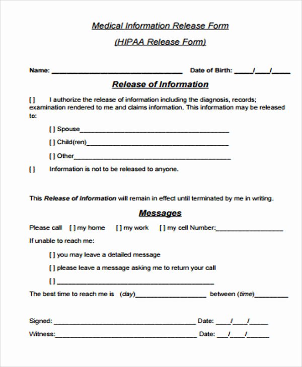 Generic Model Release form Template Unique General Release form Sample 8 Examples In Word Pdf