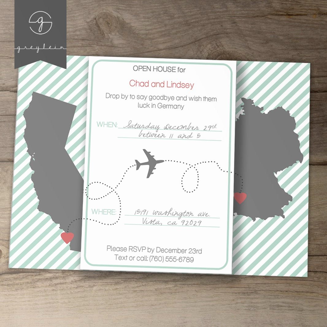 Going Away Card Template Awesome Moving Going Away Party Invitations Invites
