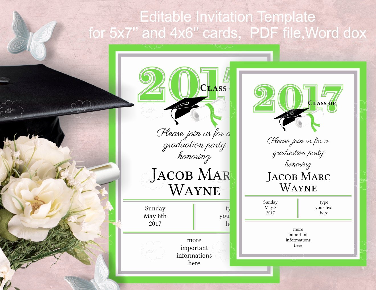 Graduation Invitation Template Word Inspirational Graduation Party Invitation Template Edit Yourself
