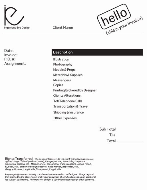 Graphic Design Invoice Template Elegant Design An Invoice that Practically Pays Itself — Sitepoint