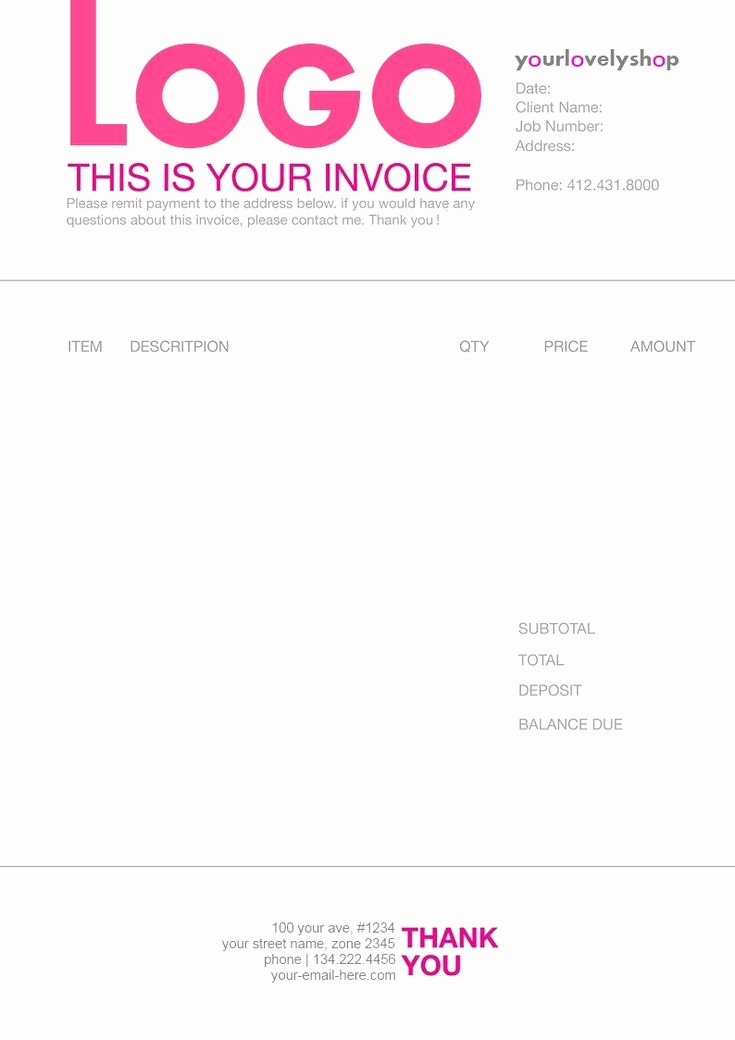 Graphic Design Invoice Template New 1000 Images About Invoice Design On Pinterest