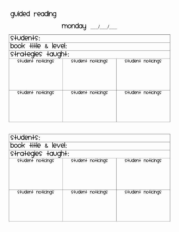 Guided Reading Template Pdf Lovely Find Great Guided Reading forms Right Here